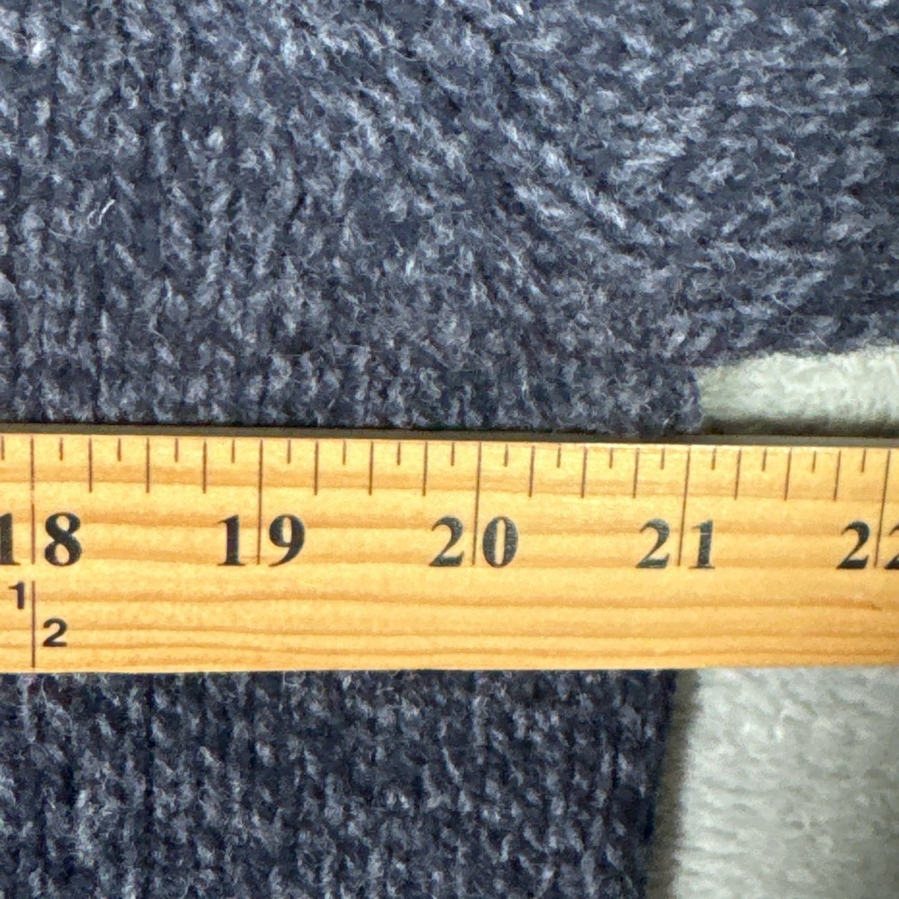 LL Bean Sweater Mens M Blue Lambswool Roll Neck Knit Pullover Heavyweight - Picture 4 of 7